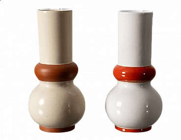 Pair of ceramic vases by Rometti, 1960s