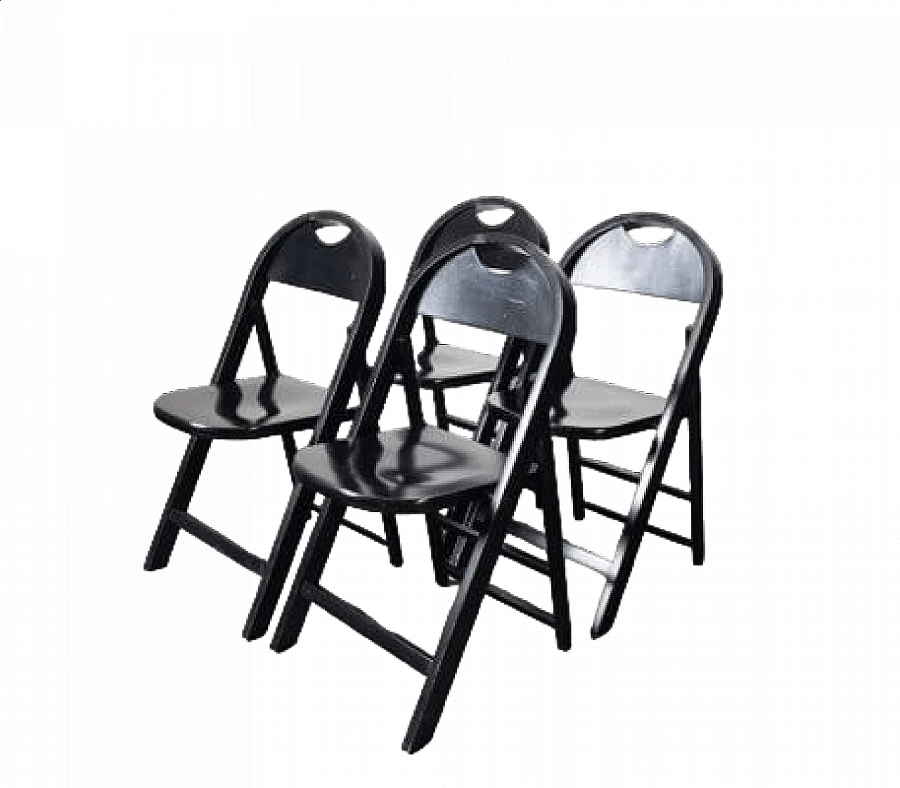 4 Tric beech chairs by Achille Castiglioni, 1960s 11
