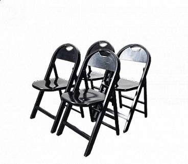 4 Tric beech chairs by Achille Castiglioni, 1960s
