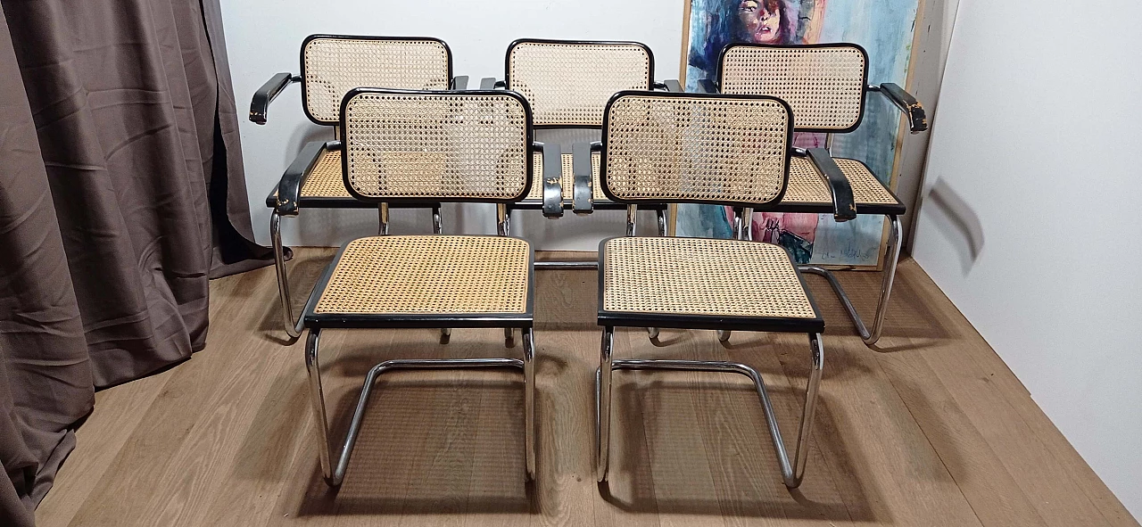 5 Cesca armchairs by Marcel Breuer for Stendig Co. NY, 1970s 3