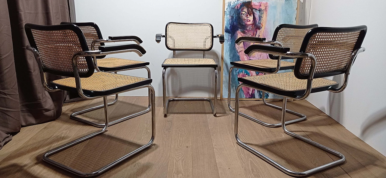 5 Cesca armchairs by Marcel Breuer for Stendig Co. NY, 1970s 4