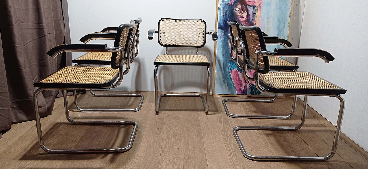 5 Poltrone Cesca di Marcel Breuer per Stendig Co. NY, anni '70 5