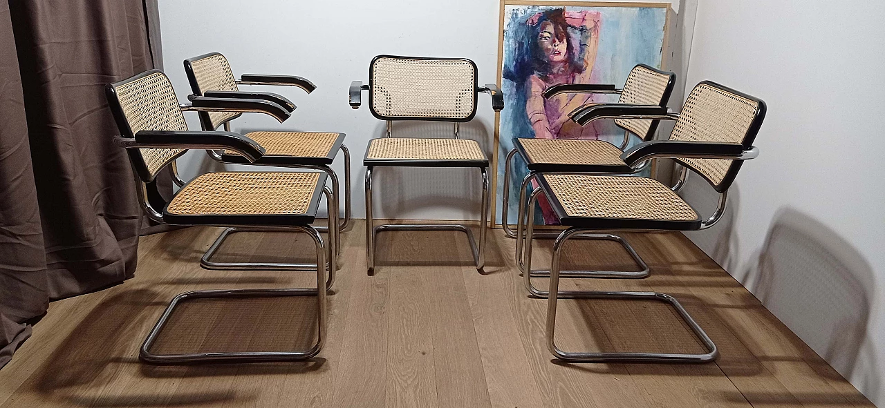 5 Cesca armchairs by Marcel Breuer for Stendig Co. NY, 1970s 8