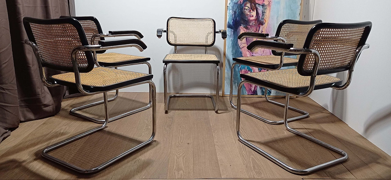 5 Cesca armchairs by Marcel Breuer for Stendig Co. NY, 1970s 10
