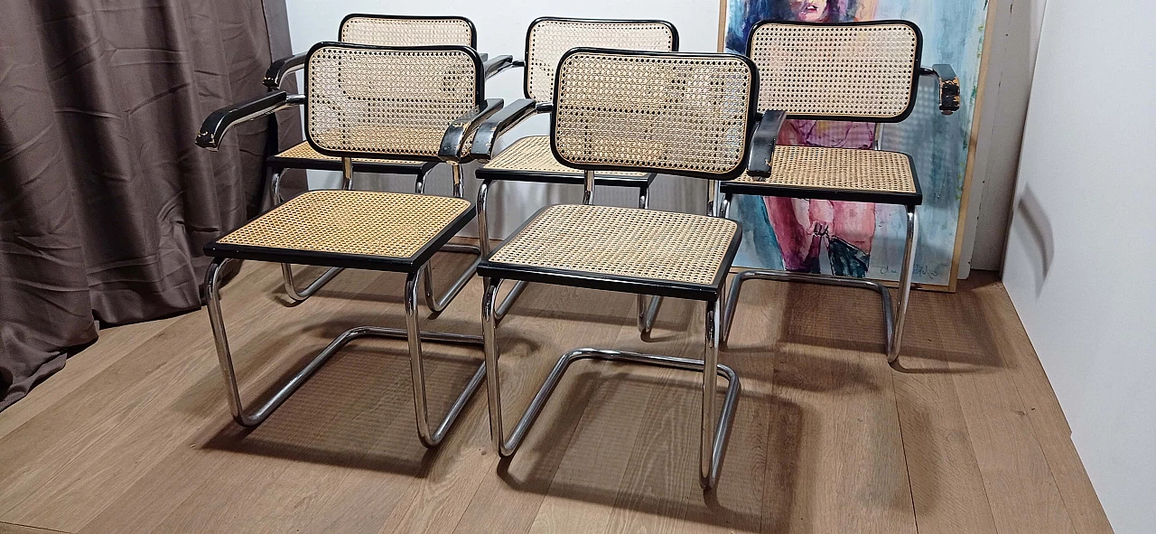 5 Cesca armchairs by Marcel Breuer for Stendig Co. NY, 1970s 11