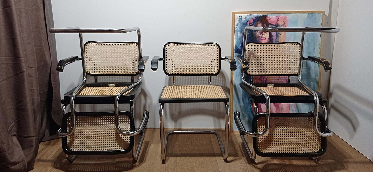 5 Cesca armchairs by Marcel Breuer for Stendig Co. NY, 1970s 50