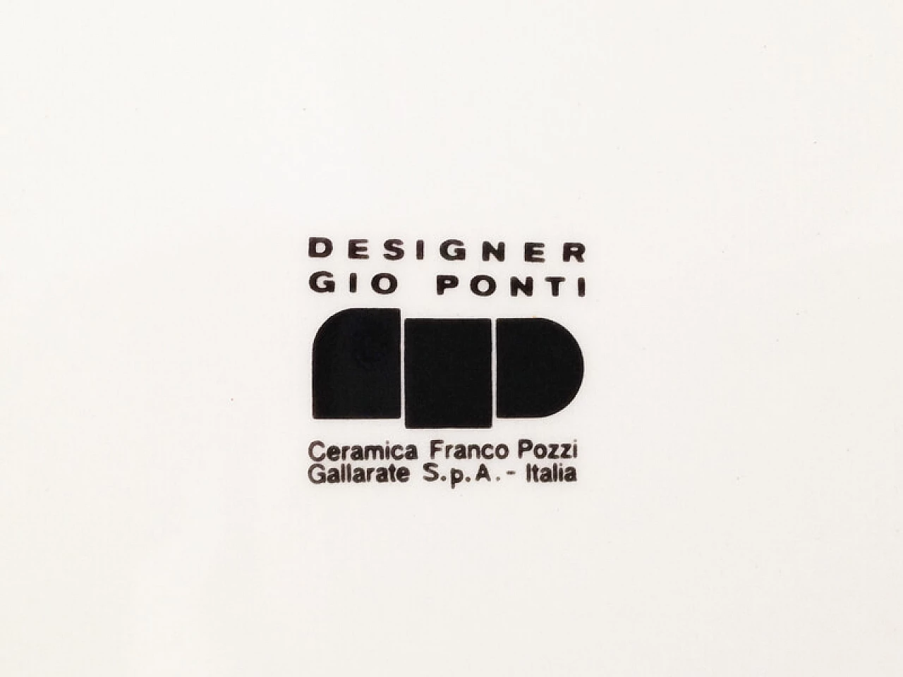 Coppia di piatti di Gio Ponti per Ceramica Franco Pozzi, anni '60 1