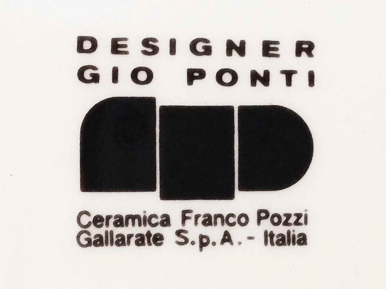Coppia di piatti di Gio Ponti per Ceramica Franco Pozzi, anni '60 2