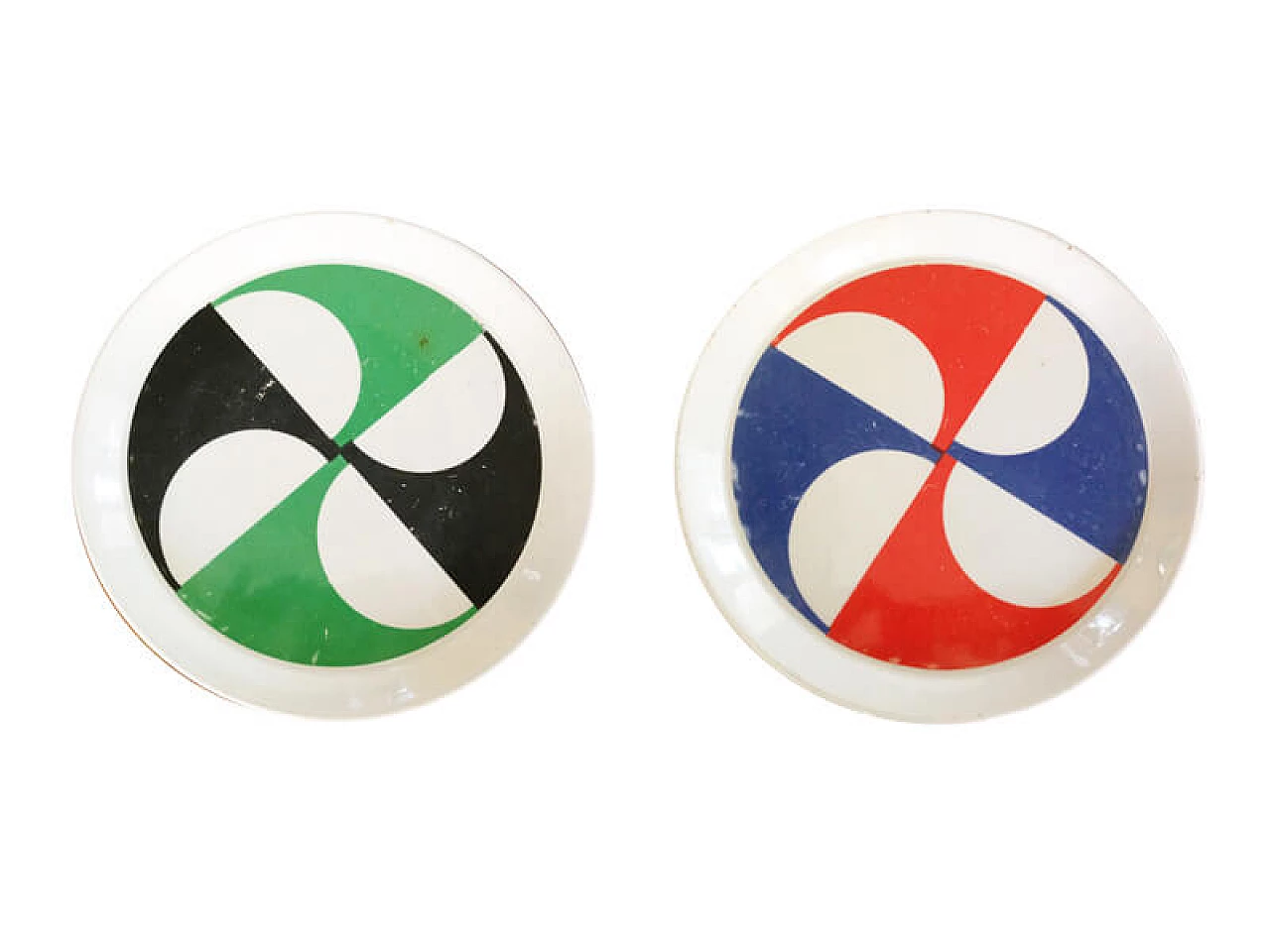 Pair of plates by Gio Ponti for Ceramica Franco Pozzi, 1960s 7
