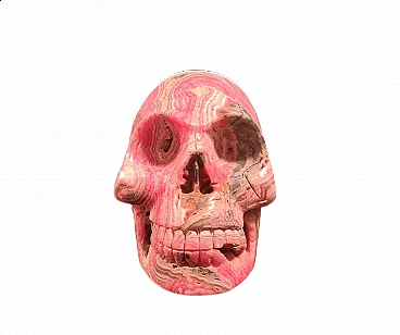 Skull, rhodocrosite sculpture, 1990s