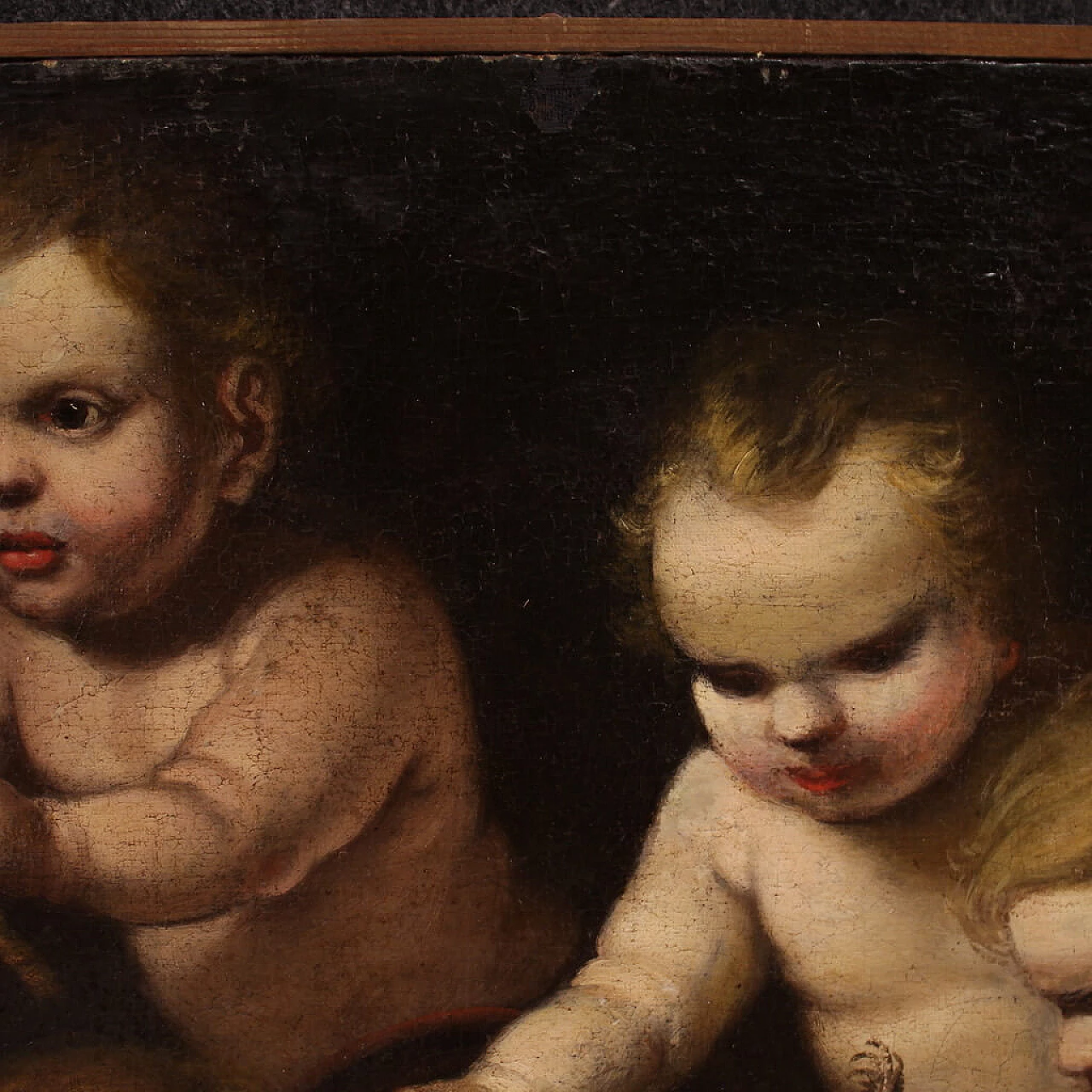 Playing putti, oil painting on canvas, second half of the 17th century 11