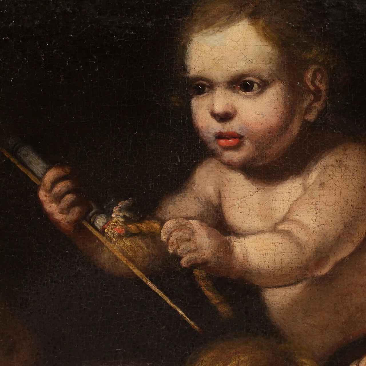 Playing putti, oil painting on canvas, second half of the 17th century 15