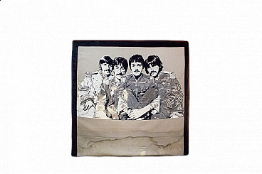 Embroidered headboard with The Beatles, 1980s