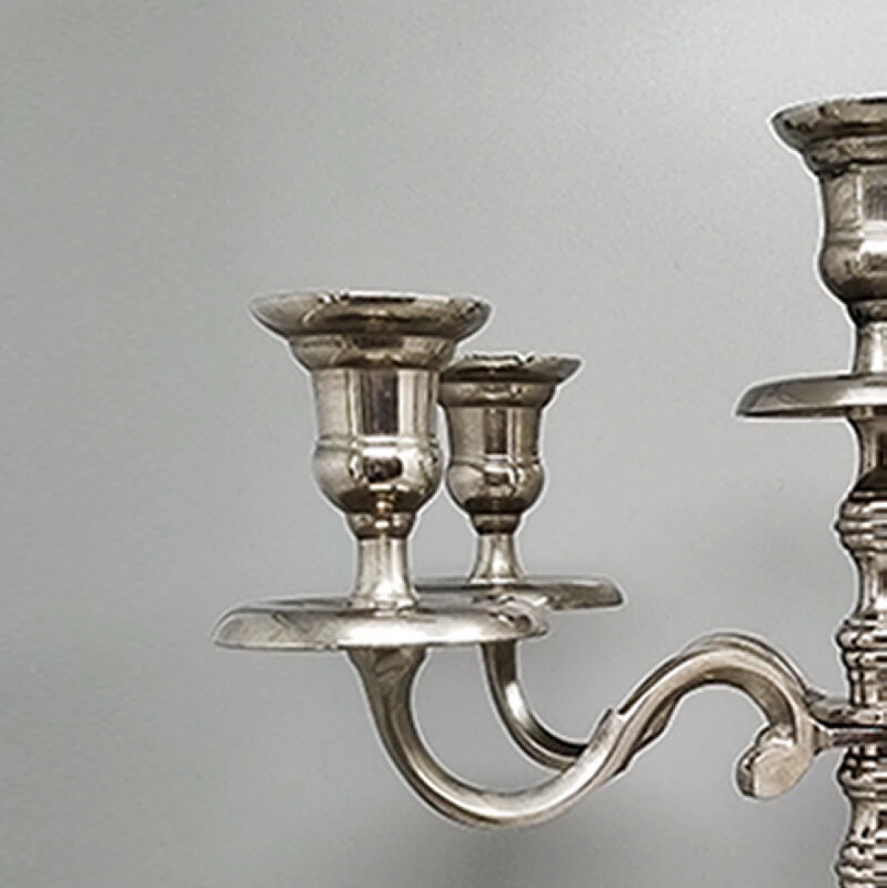 Stainless steel five-light candelabrum, 1950s 6
