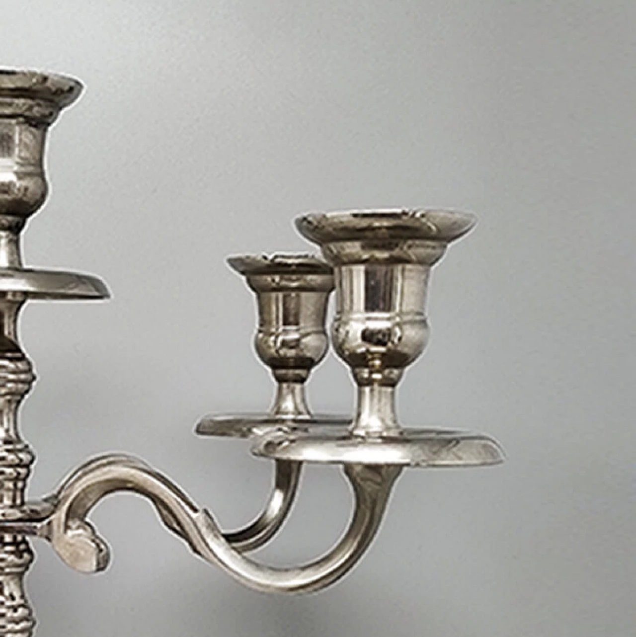 Stainless steel five-light candelabrum, 1950s 7