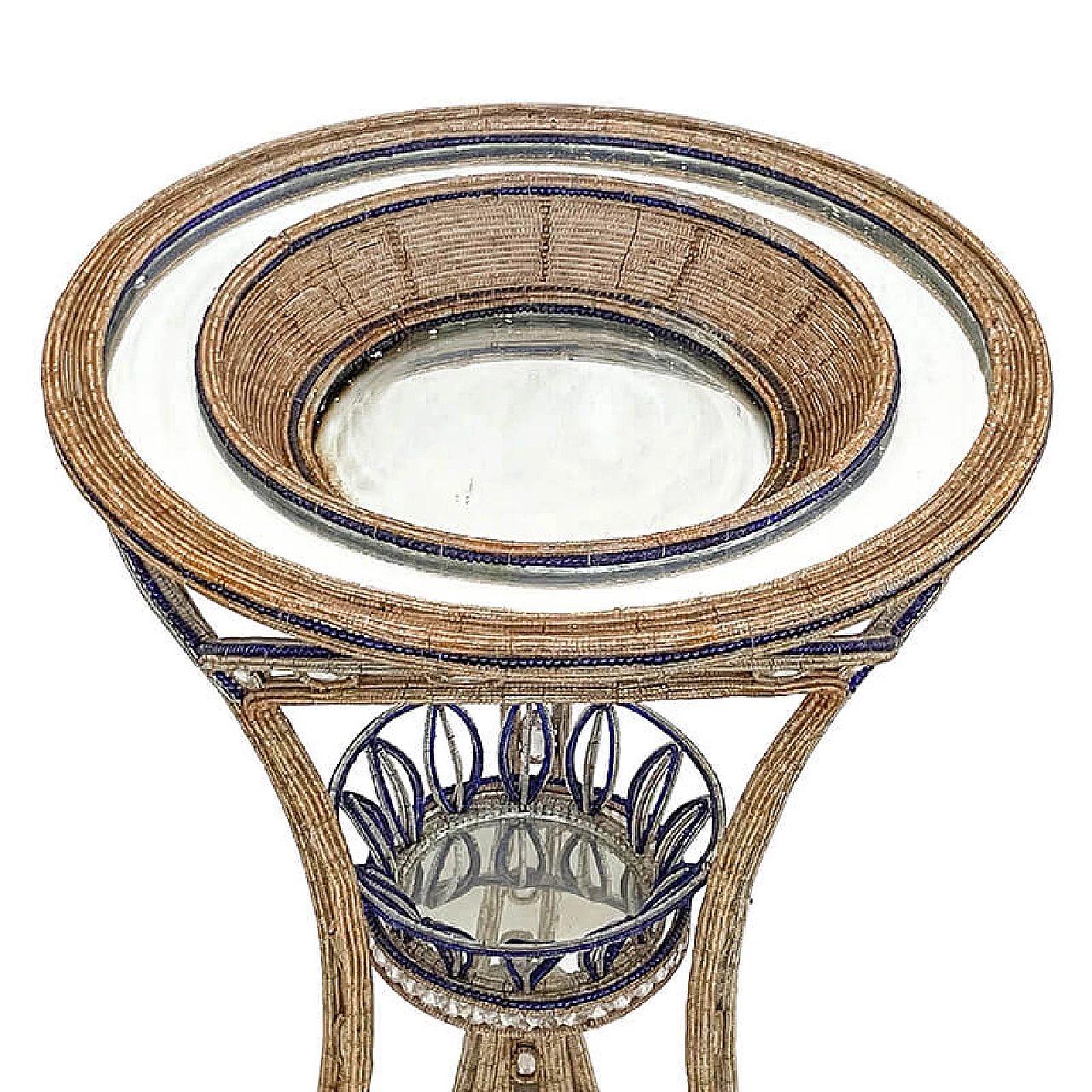 Tavolino in vetro di Murano con ripiani con finitura a specchio, inizio '900 7