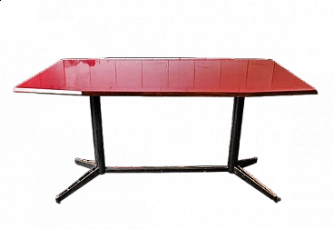 Red vintage dining table, 1970s