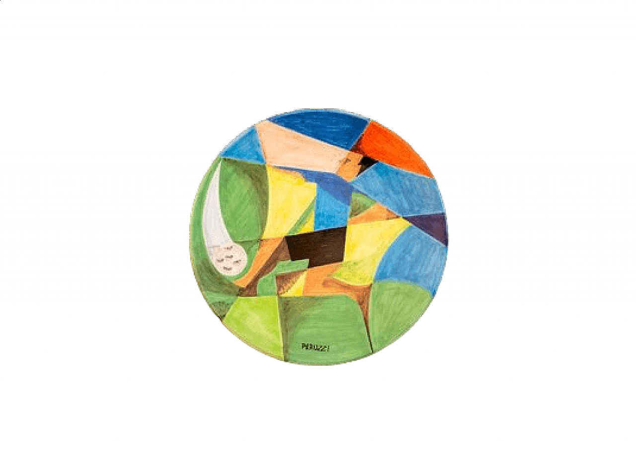 Piatto serie Connoisseur di Osvaldo Peruzzi per Ceramisti Faenza, Italia, anni '90 5