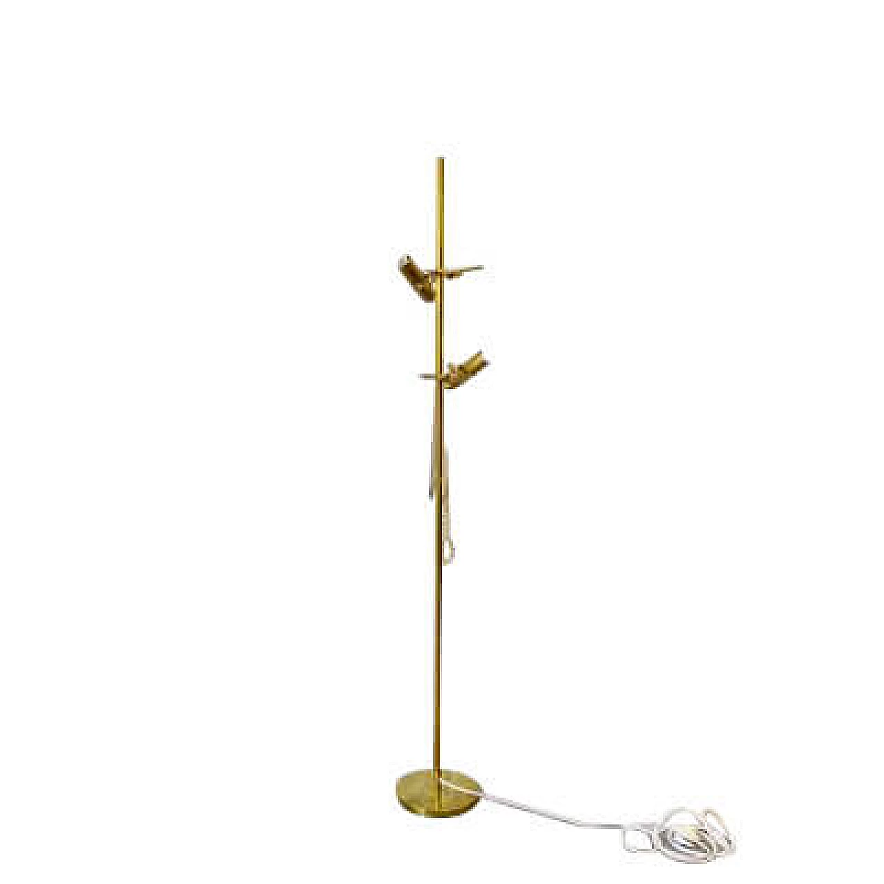 Lampada da terra Capacio in ottone di Fulvio Ferrari per Solka B, 1972 8