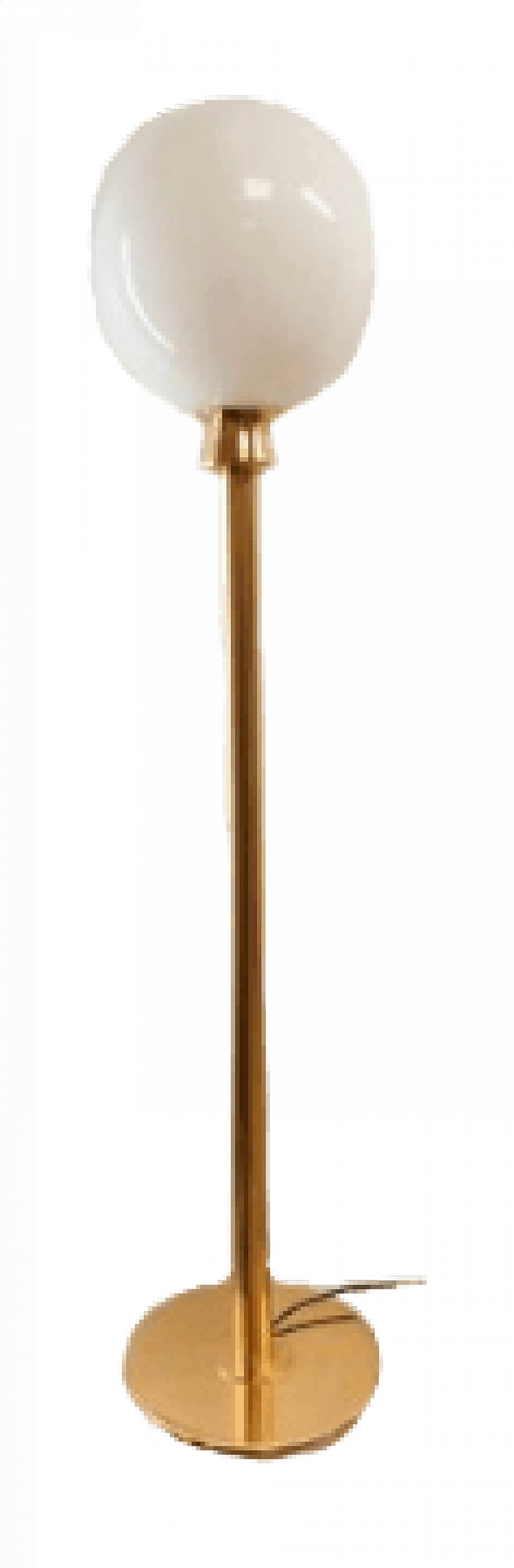 Brass and glass floor lamp, 1970s 25