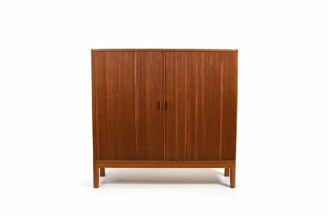 Credenza danese in teak con ante a serranda, anni '50 2