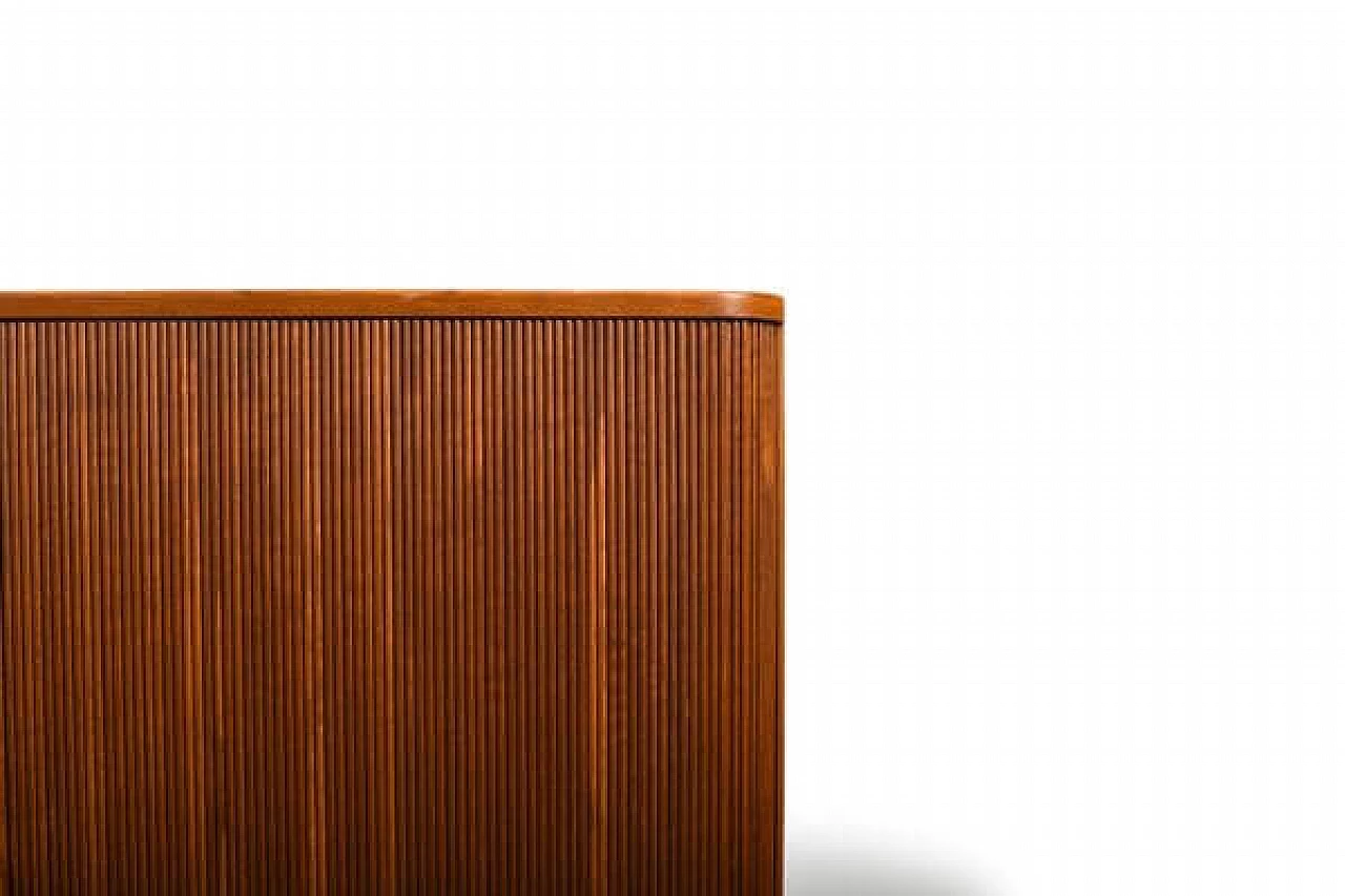 Credenza danese in teak con ante a serranda, anni '50 8