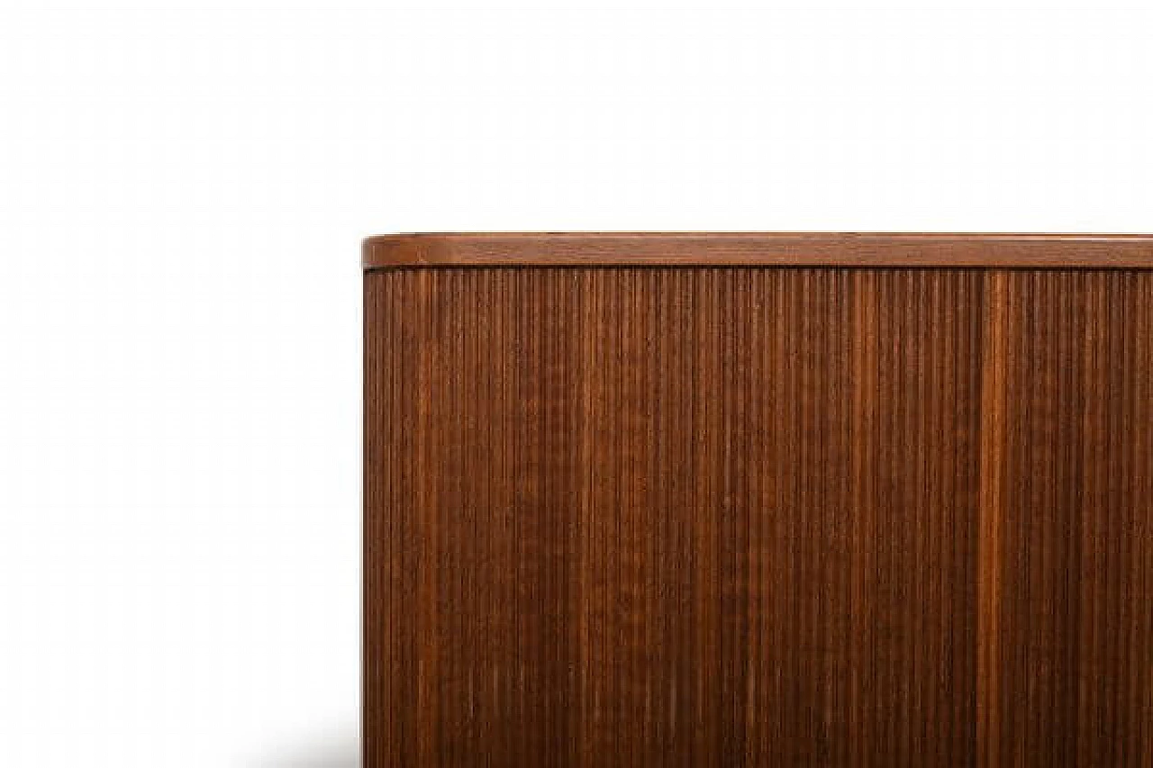 Credenza danese in teak con ante a serranda, anni '50 9