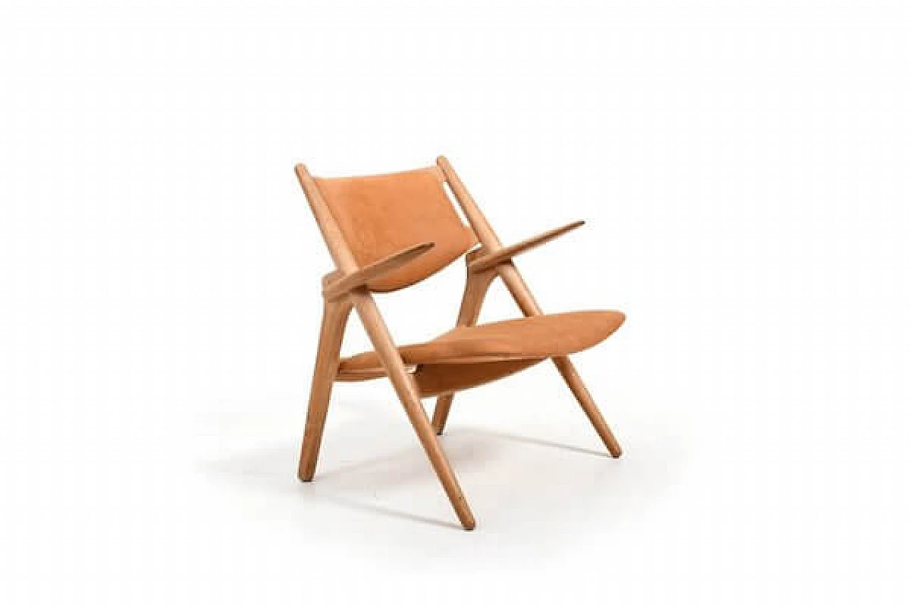 Sawbuck CH-28 armchair by Hans J. Wegner for Carl Hansen & Søn, 1970s 1