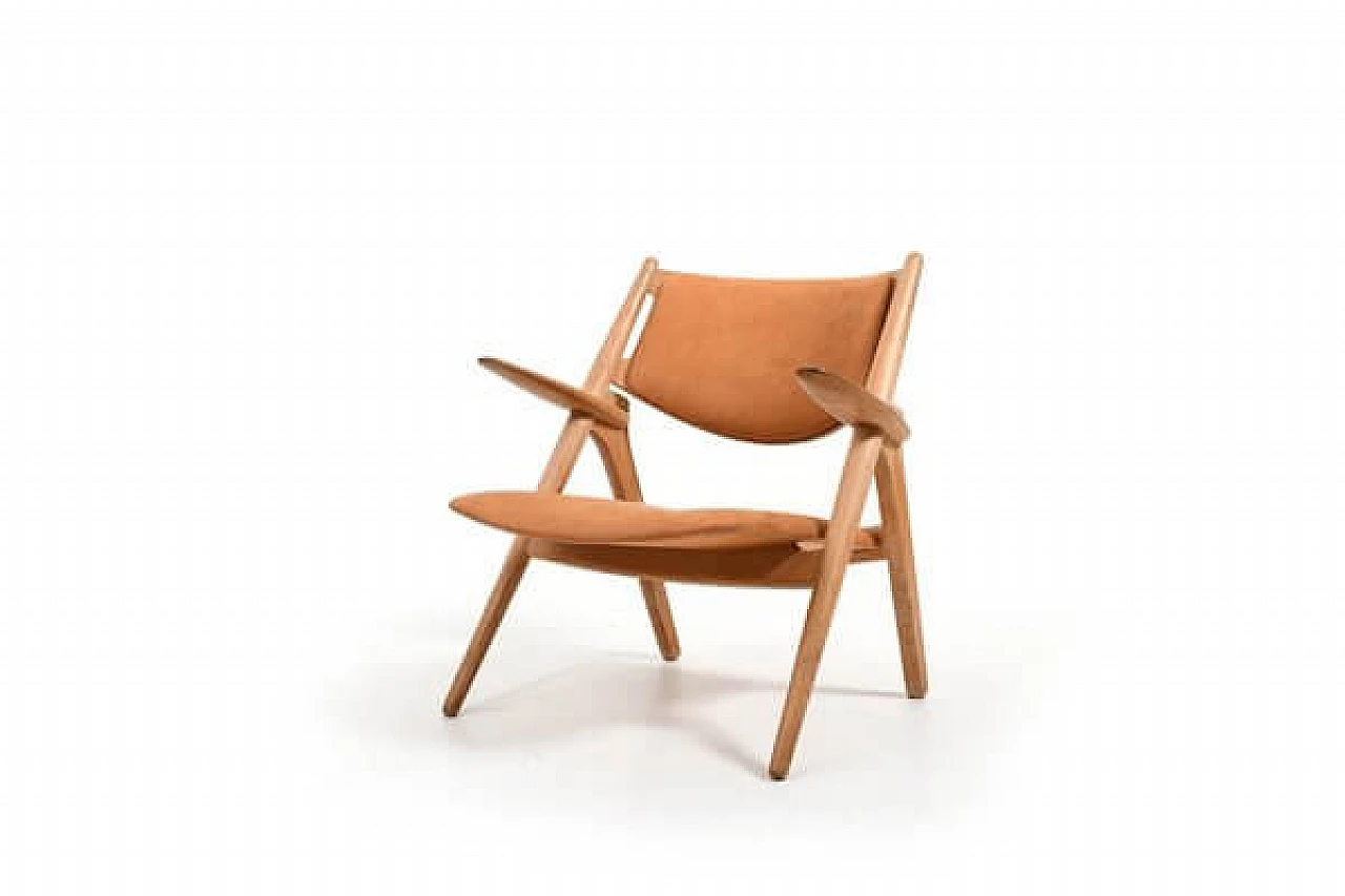 Sawbuck CH-28 armchair by Hans J. Wegner for Carl Hansen & Søn, 1970s 2