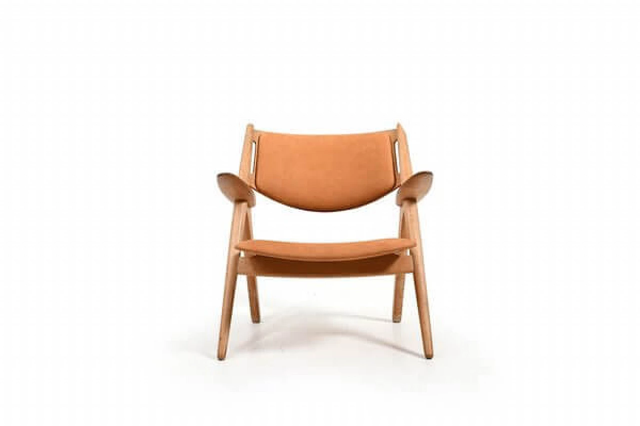 Sawbuck CH-28 armchair by Hans J. Wegner for Carl Hansen & Søn, 1970s 3