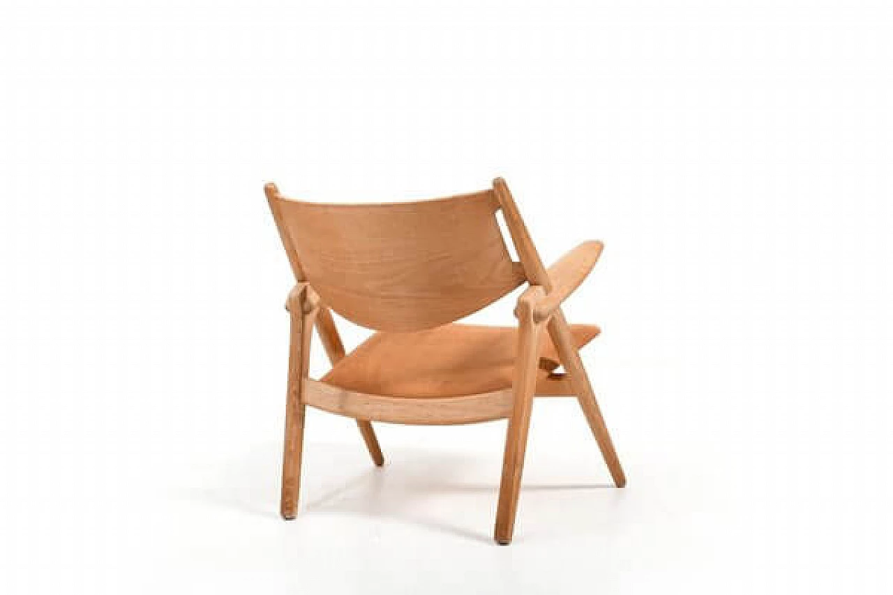 Sawbuck CH-28 armchair by Hans J. Wegner for Carl Hansen & Søn, 1970s 6