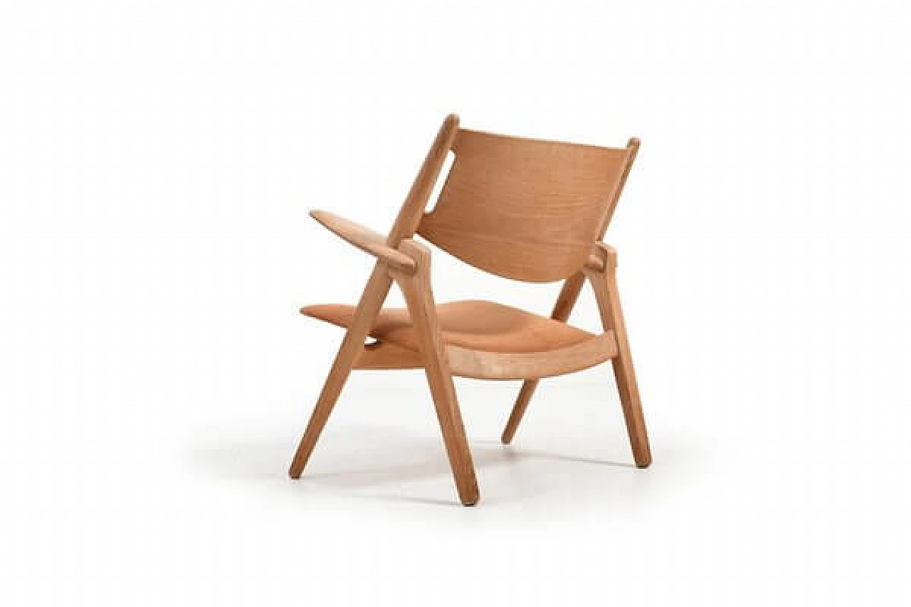 Sawbuck CH-28 armchair by Hans J. Wegner for Carl Hansen & Søn, 1970s 7