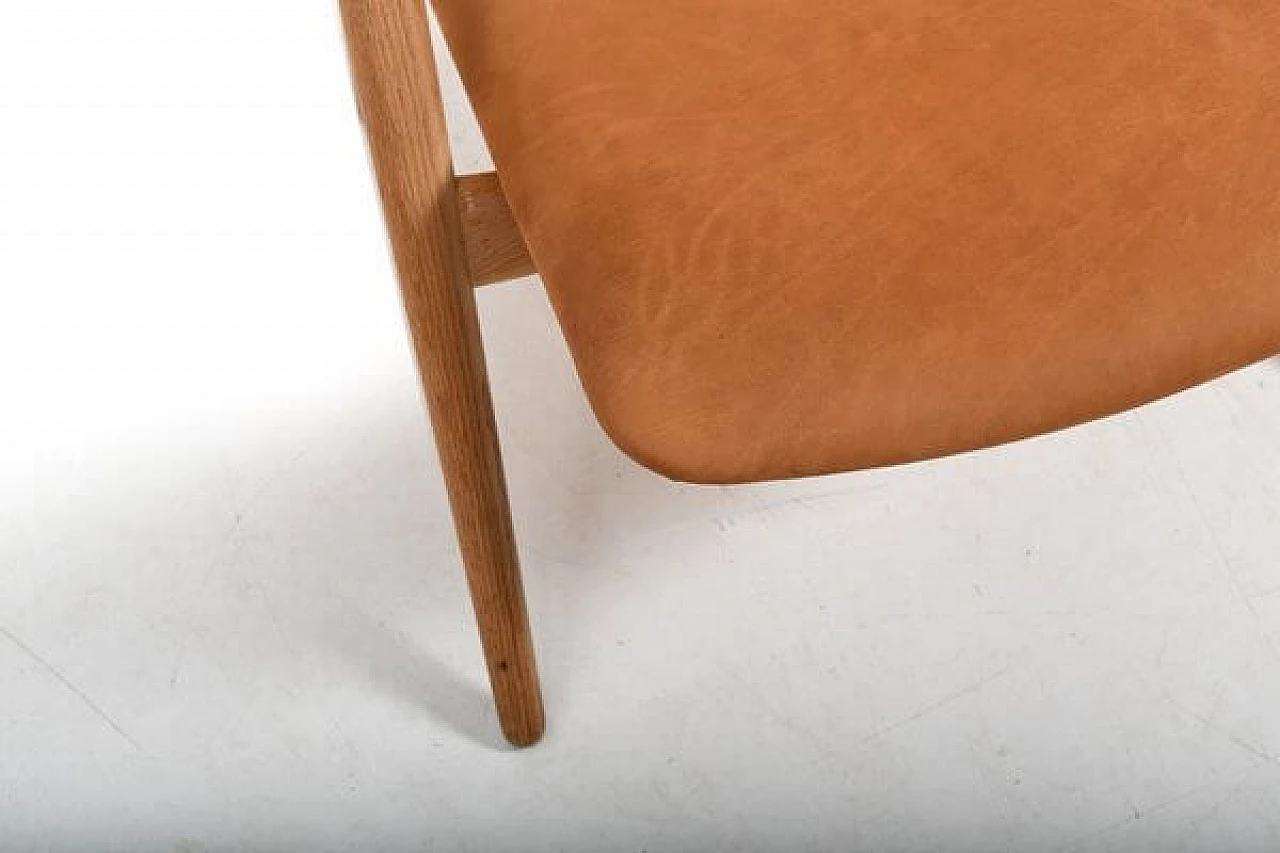 Poltrona Sawbuck CH-28 di Hans J. Wegner per Carl Hansen & Søn, anni '70 11