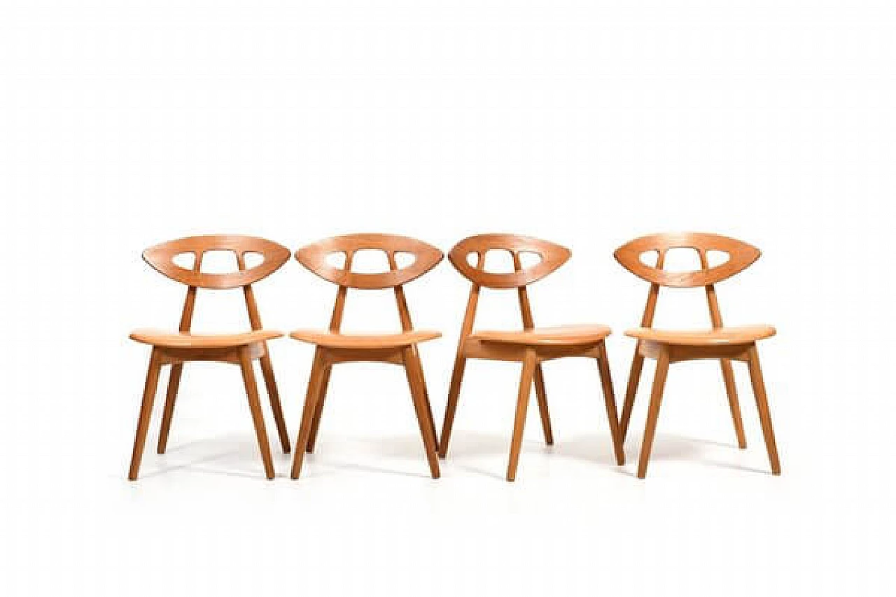4 Eye 84 chairs by Ejvind A. Johansson for Ivan Gern Møbelfabrik, 1960s 4