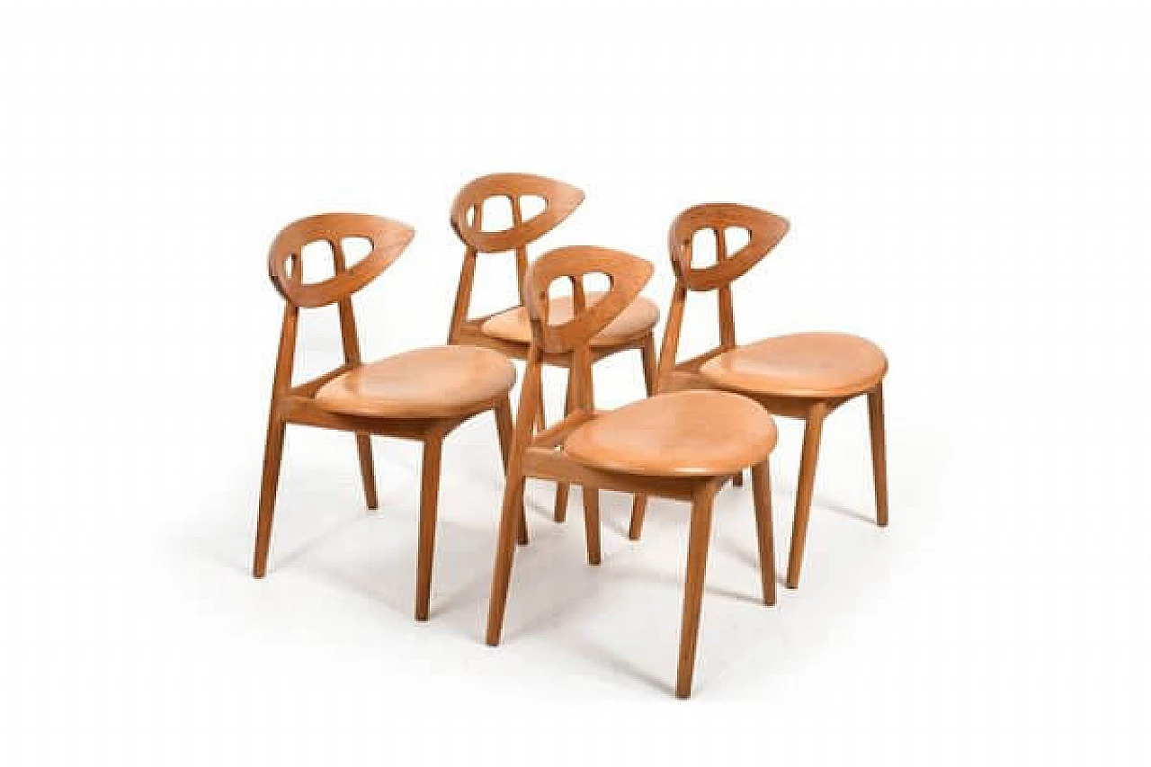 4 Eye 84 chairs by Ejvind A. Johansson for Ivan Gern Møbelfabrik, 1960s 10