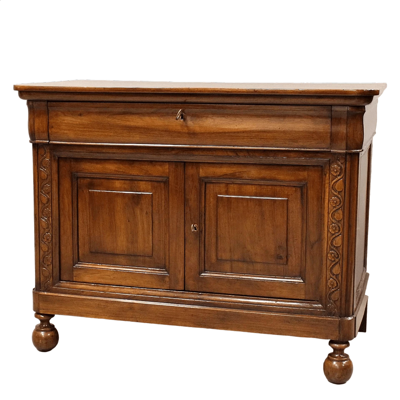 Louis Philippe solid walnut cappuccina sideboard, mid-19th century 11