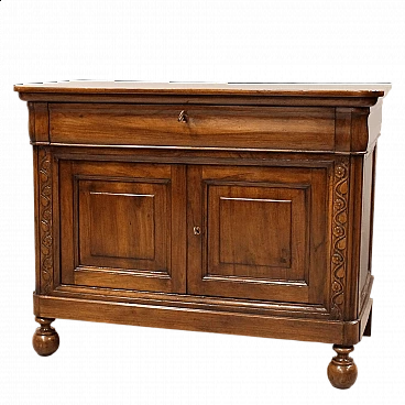Louis Philippe solid walnut cappuccina sideboard, mid-19th century