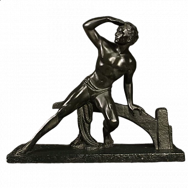 Marinaio, scultura in gesso dipinto e patinato bronzo, anni '40
