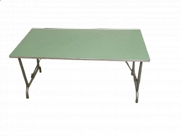 Galvanized iron, compressed wood and formica folding table, 1960s