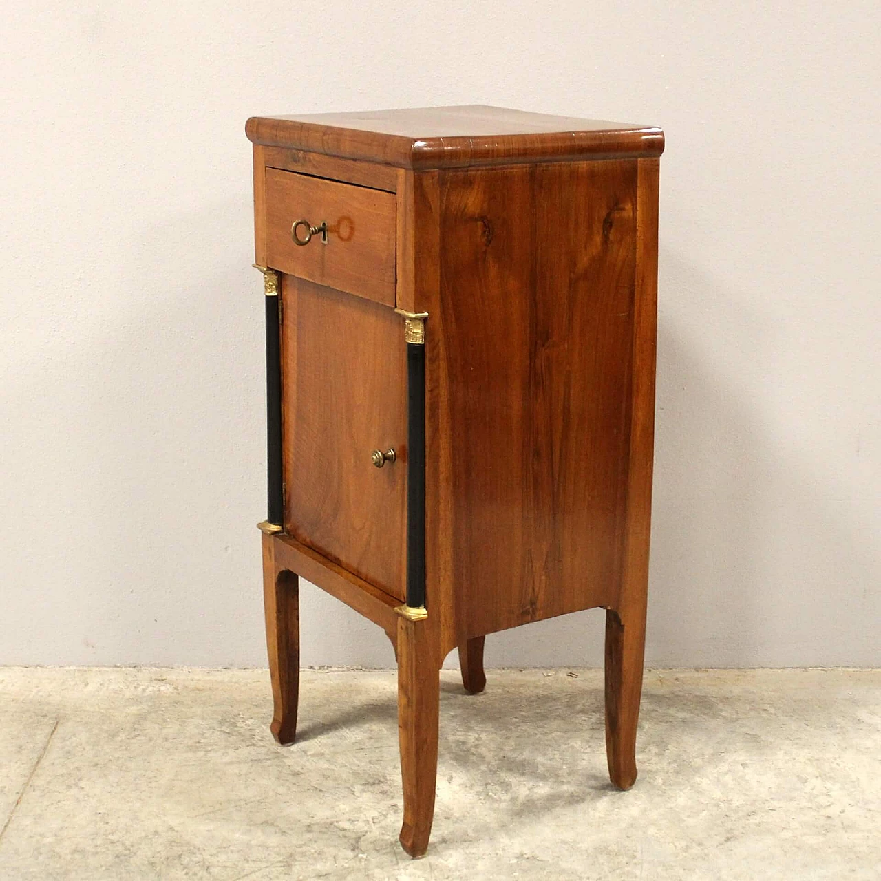 Directoire solid walnut bedside table, late 18th century 4