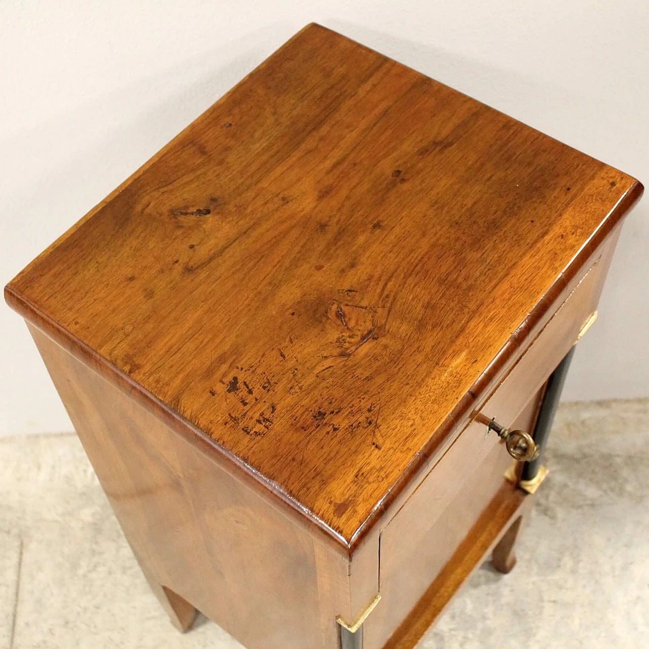 Directoire solid walnut bedside table, late 18th century 5