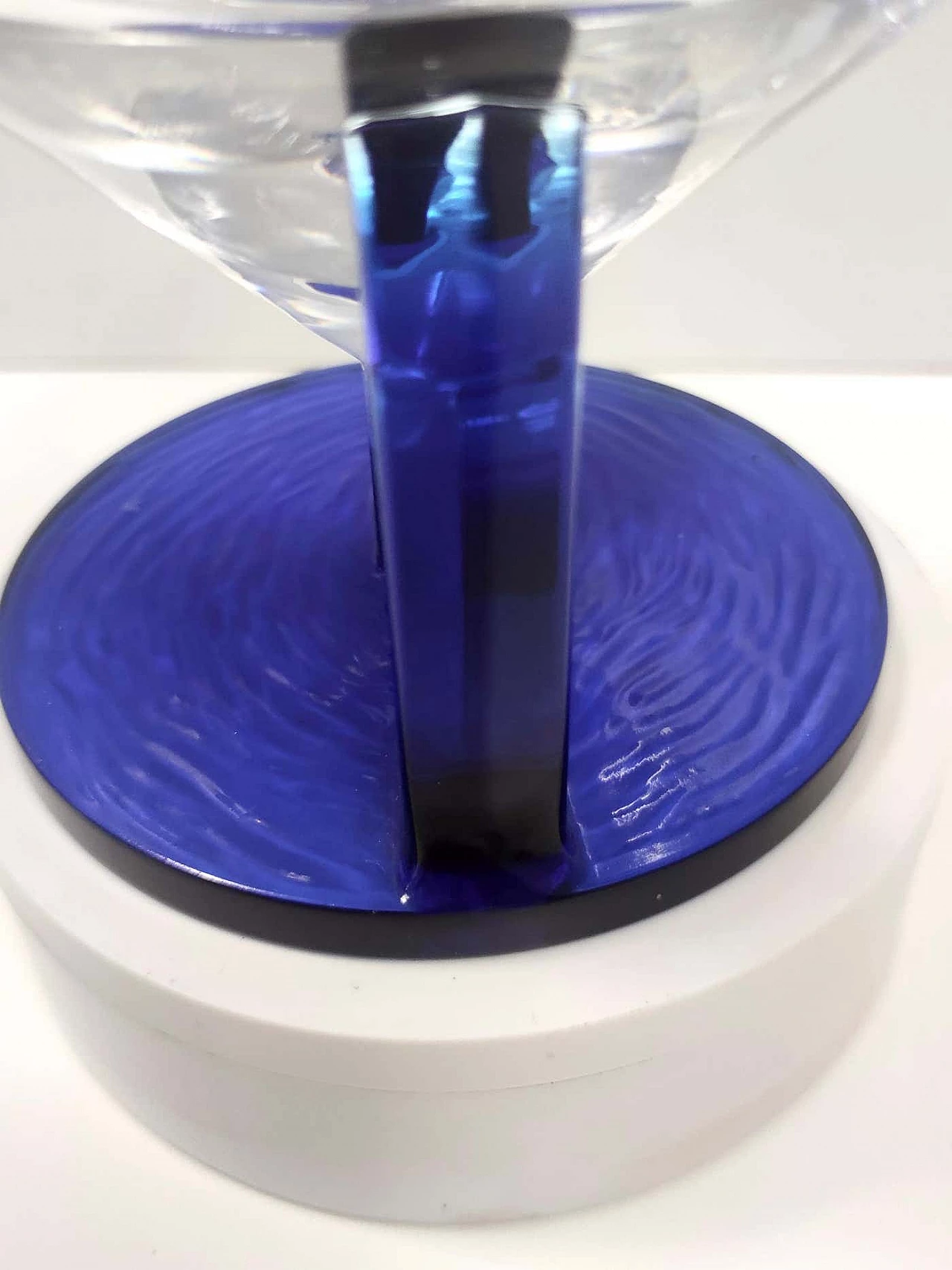 Transparent and blue glass jug, 1970s 5