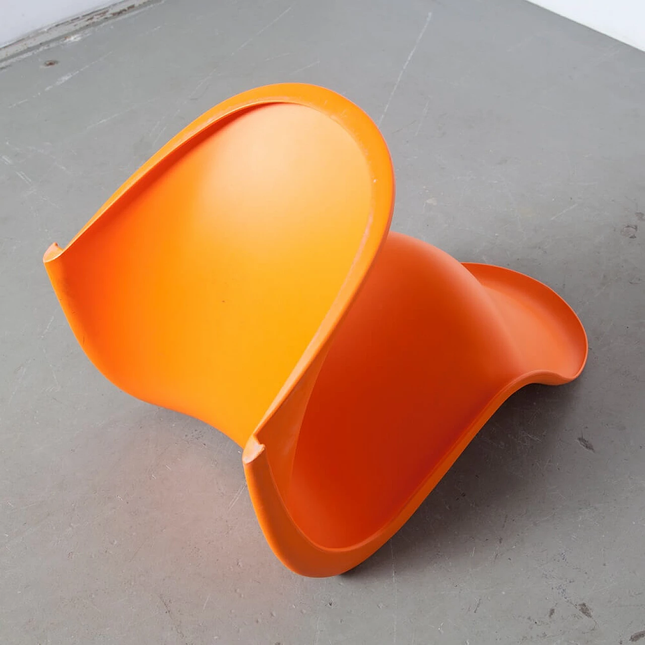 4 Sedie Panton Chair S arancioni di Verner Panton per Vitra 5