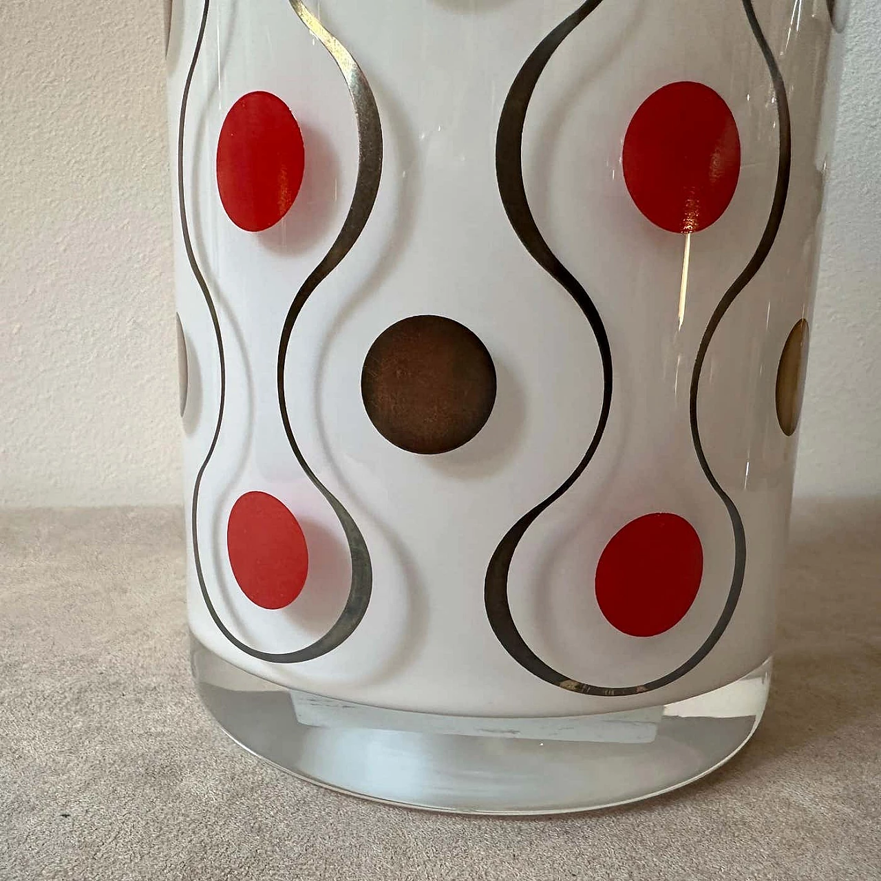 Vaso in vetro soffiato a mano e argento di Sottsass Associati per Egizia, anni '90 3