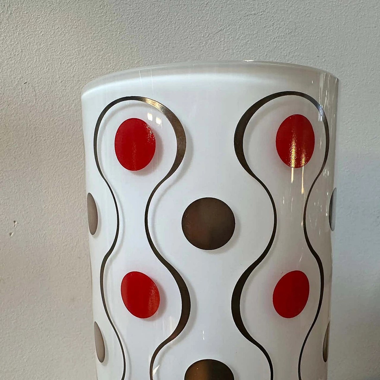 Vaso in vetro soffiato a mano e argento di Sottsass Associati per Egizia, anni '90 5
