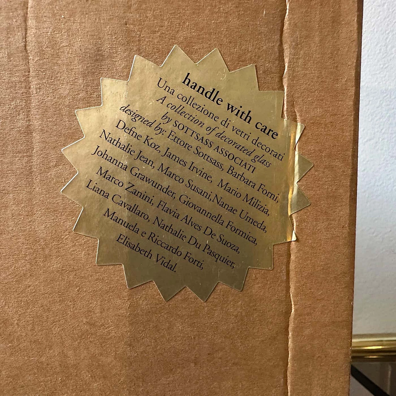 Vaso in vetro soffiato a mano e argento di Sottsass Associati per Egizia, anni '90 7
