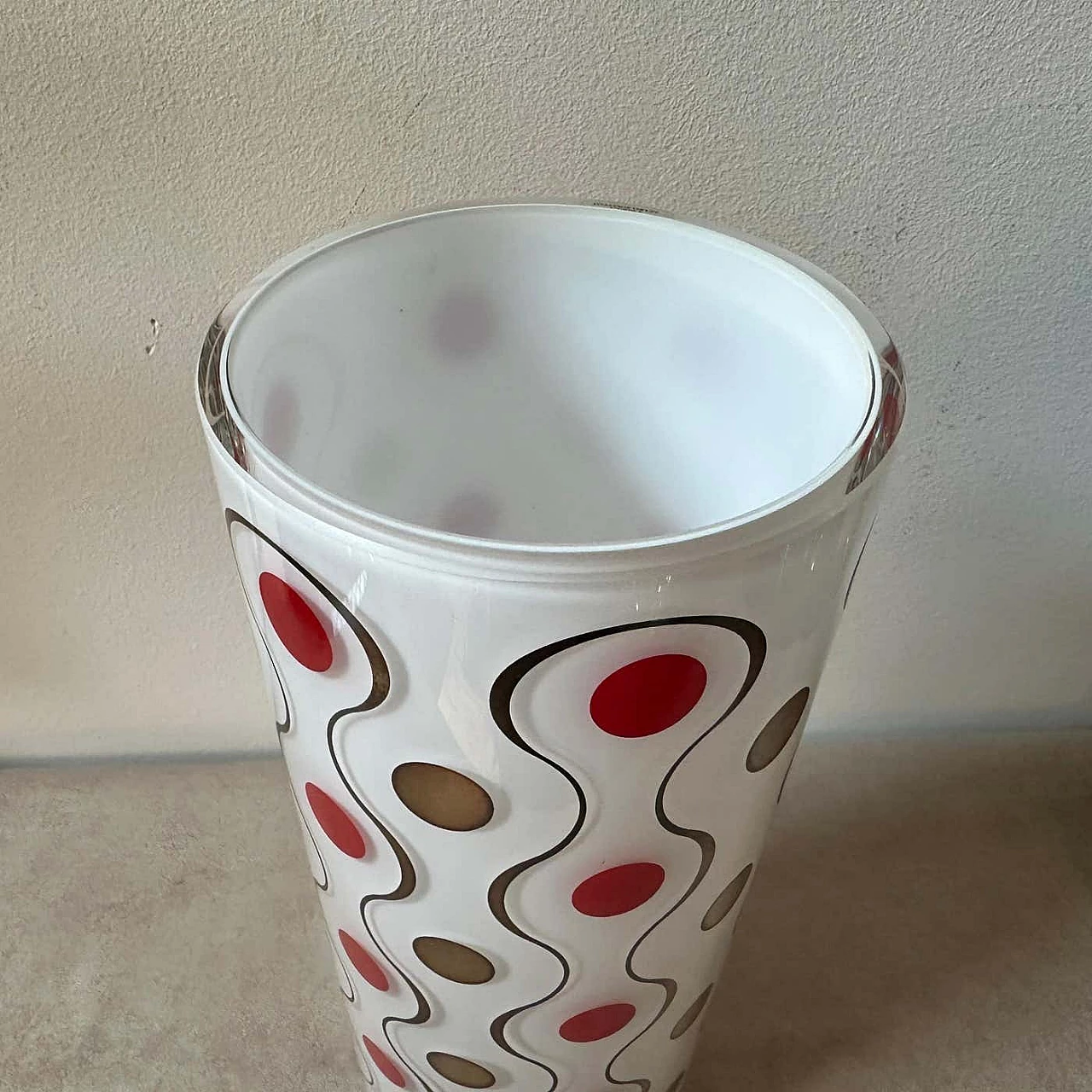 Vaso in vetro soffiato a mano e argento di Sottsass Associati per Egizia, anni '90 13