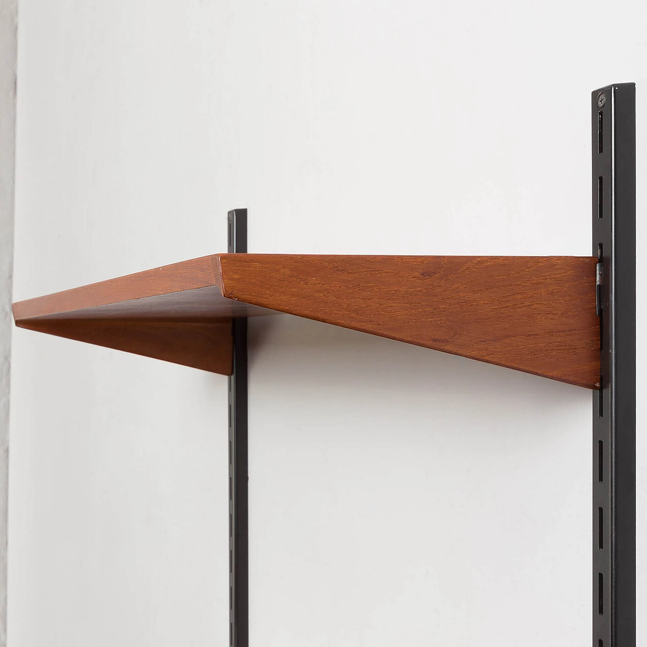 Teak wall bookcase with three shelves by Kai Kristiansen for FM Mobler, 1960s 5