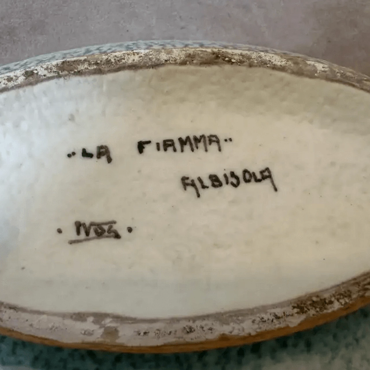 Futurist ceramic bowl by Ivos Pacetti for La Fiamma Albisola, 1930s 2