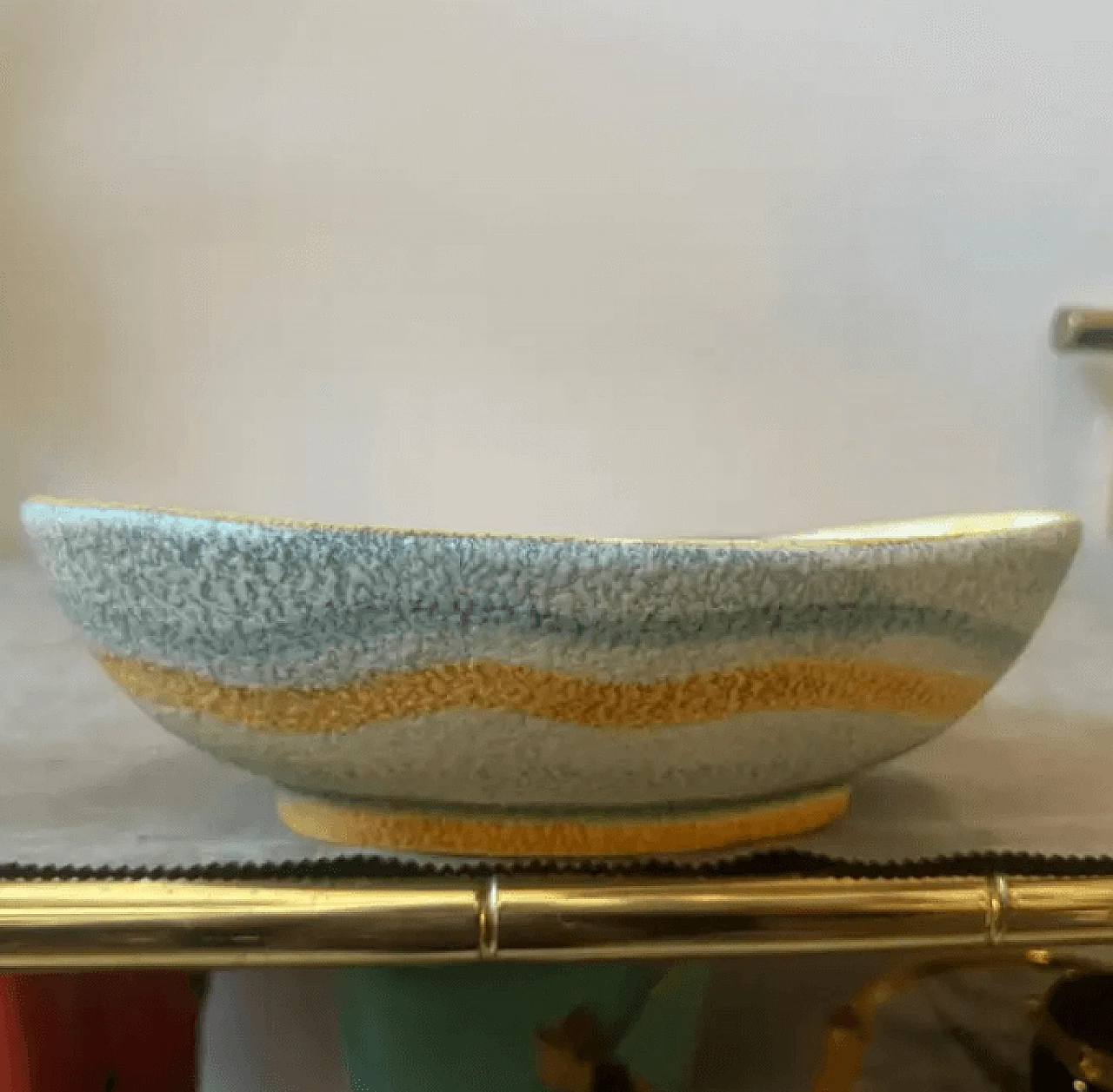 Futurist ceramic bowl by Ivos Pacetti for La Fiamma Albisola, 1930s 5